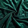 BOYIFEIJIE Tessuto in velluto riccio al metro, 2 m x 155 cm, lucido, elasticizzato, per cucire e decorare, per tende, sfondo fotografico, palcoscenici, costumi, tovaglie e progetti fai da te (verde scuro, 2 m)