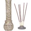 Divit Shilp Porta-incenso in pietra fatto a mano | Bruciatore unico a torre lunga di dimensioni king | Porta-campana - Porta-lumi - Porta-dhoop - Porta-candele per yoga, meditazione e decorazione della casa