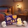 Tedmos Regalo Bambina Bimbo Neonato 1 2 3 4 5 6 Anni, Luce Notturna Bambini | Lampada Da Presa Regolabile, Montessori Educativi Silicone Unicorno Capibara Cagnolino, Decorazioni Bagno Cameretta Parete
