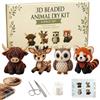 HBSFBH Kit Fai da Te Mini Animali con Perline 3D, 2026 Kit fai da te per creare piccoli animali 3D con perline, Set Di Perline A Tema Animale 3D, Tiny 3D Beaded Animal DIY Kit, Per Adulti E Principianti