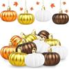 LQTSLFM 12 PCS Palline da Appendere a Forma di Zucca, Ornamento Zucca per Autunnale | Set da 12 Pezzi, Ornamento Autunnale, Decorazione Zucca