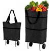 GHHYLEMIZE Borsa trolley pieghevole per la spesa, carrello 2-in-1, portatile da 23 l, Borsa Shopping con Ruote Pieghevole Oxford, per commissioni quotidiane, gite al mercato del fine settimana e gite in famiglia