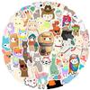 TUIOBUN 50 adesivi in alpaca per frigorifero, laptop, auto, moto, bicicletta, chitarra, bagagli, paraurti, impermeabili, graziosi adesivi in vinile, regalo per bambini, ragazze, adulti, animali