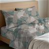 Mahome Set Lenzuola Francese Cotone 100% Puro Italiano Morbido - Completo Letto Francese Lenzuolo Sopra 200x300, Lenzuolo con Angoli Sotto 140x200+h25, 2 Federe 50x80 - Made in Italy