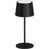 Wilmà Small Lampada da Tavolo Led Ricaricabile Impermeabile Autonomia 23h | Lampada da Comodino Alluminio IP54, Lampada Dimmerabile Senza Fili con Touch Control Altezza Regolabile 29cm Antiribaltamento