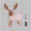 Magie di Natale Pecorenna luminosa 3D in legno a batteria con Dual Color MicroLED bianco caldo e multicolor per uso interno (H 23 cm - 32 Led)