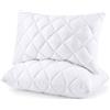 Utopia Bedding Cuscini Letto Trapuntati 40x70 cm, Set da 2, Bianco | Imbottitura cuscini morbida e design trapuntato per un comfort quotidiano e un tocco elegante alla camera da letto.