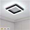 LuFun Plafoniera LED da Soffitto Quadrata 35W, 3 Temperature di Colore | 2100LM, 25,5 cm, 3000K/4000K/6000K, Lampada da Soffitto Moderna per Camera da Letto, Cucina, Corridoio e Studio