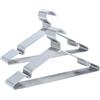 ABHENG 30 Pezzi Appendiabiti in metallo, antiruggine, salvaspazio, robusto, cromato, Scanalature Antiscivolo, Forte e Resistente, 42 x 0,3 x 21 cm (L x B x H), Argento, AIY0330S