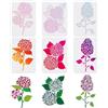 FINGERINSPIRE, Stencil floreali con ortensia a strati, per dipingere su legno, tela, carta, tessuto, pavimento, piastrelle, 29,7 x 21 cm, 6 pezzi