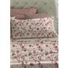 Laura Biagiotti, Set Lenzuolo Matrimoniale In Percalle di Puro Cotone, Completo Letto 2 piazze, Brigitte Tortora-Rosa 100% Cotone, Lenzuolo Sopra, Lenzuolo con Angoli, Coppia Federe, Camera da Letto