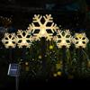 TaimeiMao 5 luci natalizie acriliche per esterni, a batteria, illuminazione natalizia a LED, per esterni, per giardino, terrazza (5 fiocchi di neve)