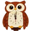 Il Catoju del Vinile Orologio da Parete Coccinella in MDF - Orologio per Cameretta Bambini, Decorazione a Tema Animali, Design Originale e Colorato, Idea Regalo Bambino e Bambina (GUFO)