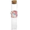 PABEN 24 Pezzi Fialetta Tubetto per Confetti Rosa con Unicorno 12cm in Vetro, Resina e Stoffa Mandorle Bomboniere Bomboniera Nascita, Battesimo, Compleanno