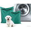 eROOSY 2x Borsa per la Lavanderia per Animali domestici, Pet Lavanderia, Sacco Porta Biancheria per Animali Domestici con Cerniera impedisce Bloccare la Lavatrice, Ideale per Cani, Gatti