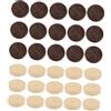 Toyvian 48Pcs Chip Di Gioco Rotondi Bordo Marrone Viaggio Impilabile Per Scacchiera Increspato Accessorio Educativo Vintage Scacchi Classici Scuri Giocattolo Accessori Occidentali