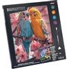 DIAMANTINY Level Up - QUADRO - Creative Art, Kit crea il Mosaico con i Numeri, Animale Parrocchetti