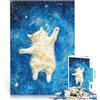 AITEXI puzzle 2000 pezzi per adulti Gatto gattino nello spazio Giocattolo educativo antistress Decorazione murale Regali unici per compleanno e Natale 70x100cm
