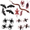 KARELLS 50 Pezzi Realistici insetti di Giocattoli Halloween, Lnsetti Realistici in Plastica, Serpente Giocattolo di Plastica, Geco, Ragno, Scarafaggi, Pipistrelli, Scorpioni, Formiche, Centopiedi