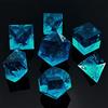 BESCON DICE Bescon Crystal Clear (Unpainted) Sharp Edge DND Dice Set of 7, Razor Edged Polyhedral D&D Dice Set for Dungeons and Dragons Role Playing Games, SteelBlue Color