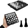 Dunkwckore Dunkwckor Scacchiera Portatile, Scacchi Professionale, Scacchiera Magnetica Pieghevole, Mini Chess Board, Scacchi Educativo, Dama Gioco da Tavola Viaggio per Bambini, Adulti, Festa in Famiglia