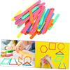 Toyvian 50 Pezzi Striscia Di Giunzione Giocattoli Chip Di Forma Geometrica Giocattolo Ad Angolo Triangolare Forma Giocattolo Per Bambini Scuola Elementare Plastica Combinazione Triangolo