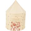 Selonis Tenda Da Gioco Per Bambini 100X130cm/200 Palline 7cm Casa Padiglione Dei Giochi Pop-Up Con Motivo A Cuori E Stelle Per Gioco, Beige Chiaro: Beige Pastello/Salmone/Bianco