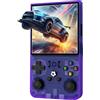 Nawchedo Console di gioco portatile retrò R36MAX, schermo IPS da 4,0, oltre 30 emulatori popolari, oltre 22.000 giochi classici, scheda TF da 128 GB, batteria da 4000 mAh - Viola