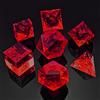 BESCON DICE Bescon Crystal Clear (Unpainted) Sharp Edge DND Dice Set of 7, Razor Edged Polyhedral D&D Dice Set for Dungeons and Dragons Role Playing Games, Ruby Color