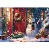 MISITU Puzzle natalizio da 100 pezzi, per adulti, 100 pezzi, pupazzo di neve natalizio, puzzle per bambini
