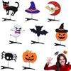 OIXEYA 8pcs Forcine Capelli Ragno Fantasma Cappello Strega di Halloween, Fiocchi Capelli Accessori Capelli Halloween per Donne Bambina