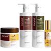 Karseell MACA CARE SYSTEM Set Maschera Capelli Collagene + Olio di Argan + Shampoo + Balsamo Riparazione Nutrizione Intensa Anticrespo Cocco Capelli Secchi Danneggiati Senza Solfati 3x500ml + 50ml