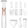ANLAN Rasoio Elettrico Donna 4-in-1 Depilatore Corpo Donna | Kit Rasoio Intimo con LED Display, IPX6 Impermeabile Rasoio Elettrico Corpo per Viso, Corpo e Inguine 90 Minuti di Autonomia