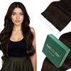 Easyouth Capelli Veri Extension Biadesivo Marrone Scuro Biadesive Per Extension Capelli Veri Il Marrone Più Profondo Extensions Remy Biadesivo Lisci #2 30cm 30g 20pz