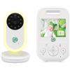 LeapFrog Baby monitor LeapFrog LF2423 con videocamera, lungo raggio, schermo LCD video da 2,8 pollici, zoom 2x, sensore di temperatura, modalità di attivazione al rumore, interfono, batteria a lunga durata, 720p LF2423 2,8" Video
