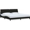 vidaXL Struttura letto senza materasso nero 200x200 cm in tessuto