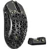 MAMBASNAKE M5 Ultra: Mouse da gioco wireless in fibra di carbonio, 8000Hz, con sensore PAW3950MAX, chip Nordic 52840, fino a 42000 DPI, peso ultraleggero di 39g, connettività wireless/Bluetooth/cablata a 2,4 GHz, compatibile con PC/Xbox/PS/Mac - Colore: …