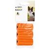 Croci - 3 Rotoli Sacchetti per Bisogni dei Cani, Totale 60 pezzi, Igienici per Escrementi, Resistenti Anti Rottura, Strappo Facile, Colore Arancio