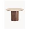 House Nordic Tavolo rotondo con piano effetto travertino Delphi, varie misure -