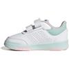 Adidas Unisex - Bimbi 0-24 Tensaur Hook And Loop Shoes, Cloud White/Clear Pink/Semi Flash Aqua, 23 1/2 EU