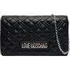 Love Moschino BORSA QUILTED PU NERO+GALV.NIKEL
