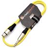 VisioSound Audio XLR femmina a 6.35 mm stereo jack trs/segnale bilanciato/cavo patch 1 m Yellow