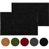 Carpido Zerbino in cocco antiscivolo - Tappetino Nero Set da 2 50 x 80 cm | Zerbino in fibra naturale sostenibile per interni ed esterni coperti e robusto in fibra di cocco e di facile manutenzione