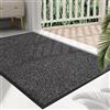 Mibao zerbino interno esterno - assorbente e lavabile - grigio | Zerbino antisporco 50x80cm - tappeto antiscivolo interno ed esterno - zerbino da porta, anche per esterno coperto