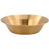 Caswynlife Piatto fondo in acciaio inossidabile, vassoio profondo con fondo piatto, stoviglie rotonde moderne, design impilabile, finitura antiruggine, per servire barbecue, pasta (17 cm argento)