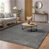 the carpet Marley - Tappeto da soggiorno dal design elegante, a pelo corto, morbido, facile da pulire, tinta unita, 160 x 230 cm, colore antracite