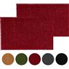 Carpido Zerbino in cocco antiscivolo - Tappetino Rosso Set da 2 50 x 80 cm | Zerbino in fibra naturale sostenibile per interni ed esterni coperti e robusto in fibra di cocco e di facile manutenzione