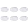 TOYANDONA 6 piatti piccoli da 10 cm, in ceramica bianca, durevoli e pratici, per salse da cucina, per uso quotidiano in cucina