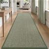 DEXI Passatoia Corridoio 60 x 180 cm, Antiscivolo, Verde | Fondo in Gomma, Trattiene lo Sporco e l'Umidità, Facile da Pulire, per Ingresso, Cucina e Corridoio
