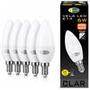 CLAR - Lampadina Crepuscolare da Esterno, Lampadine LED E14 Luce Calda, Lampadine a Fiamma, 6W (Pack 5)